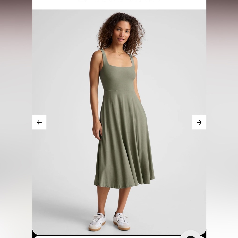 Beyond Yoga Sage Green Midi Dress- size Small